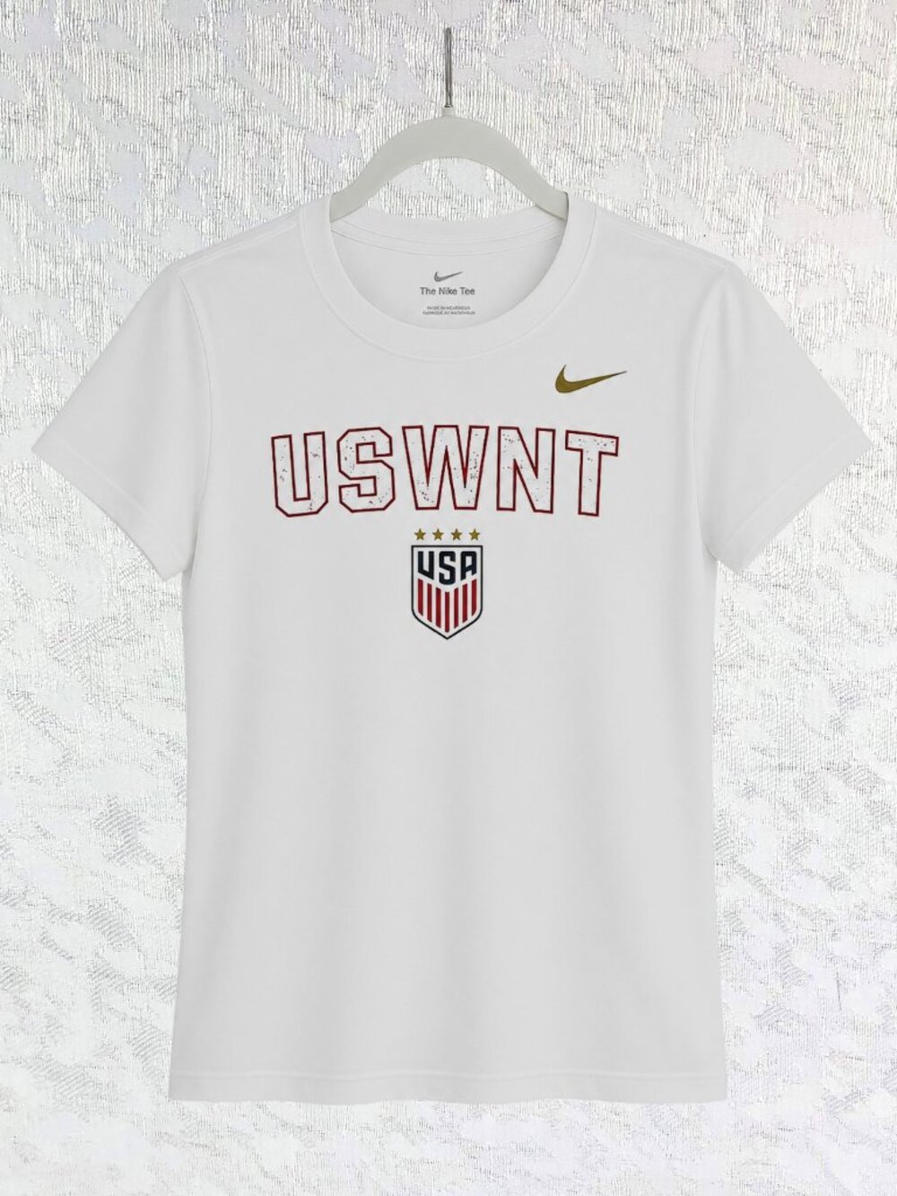 Nike USWNT USA Soccer Graphic White Tee 100% Cotton Short Sleeve Women's Size S